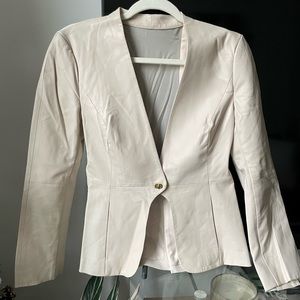 Halston Leather Blazer